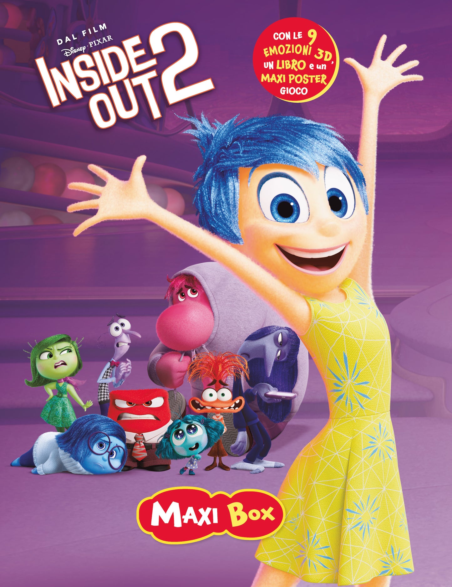 Inside Out 2 Maxi Box::Con le 9 emozioni 3d, un libro e un maxi poster gioco