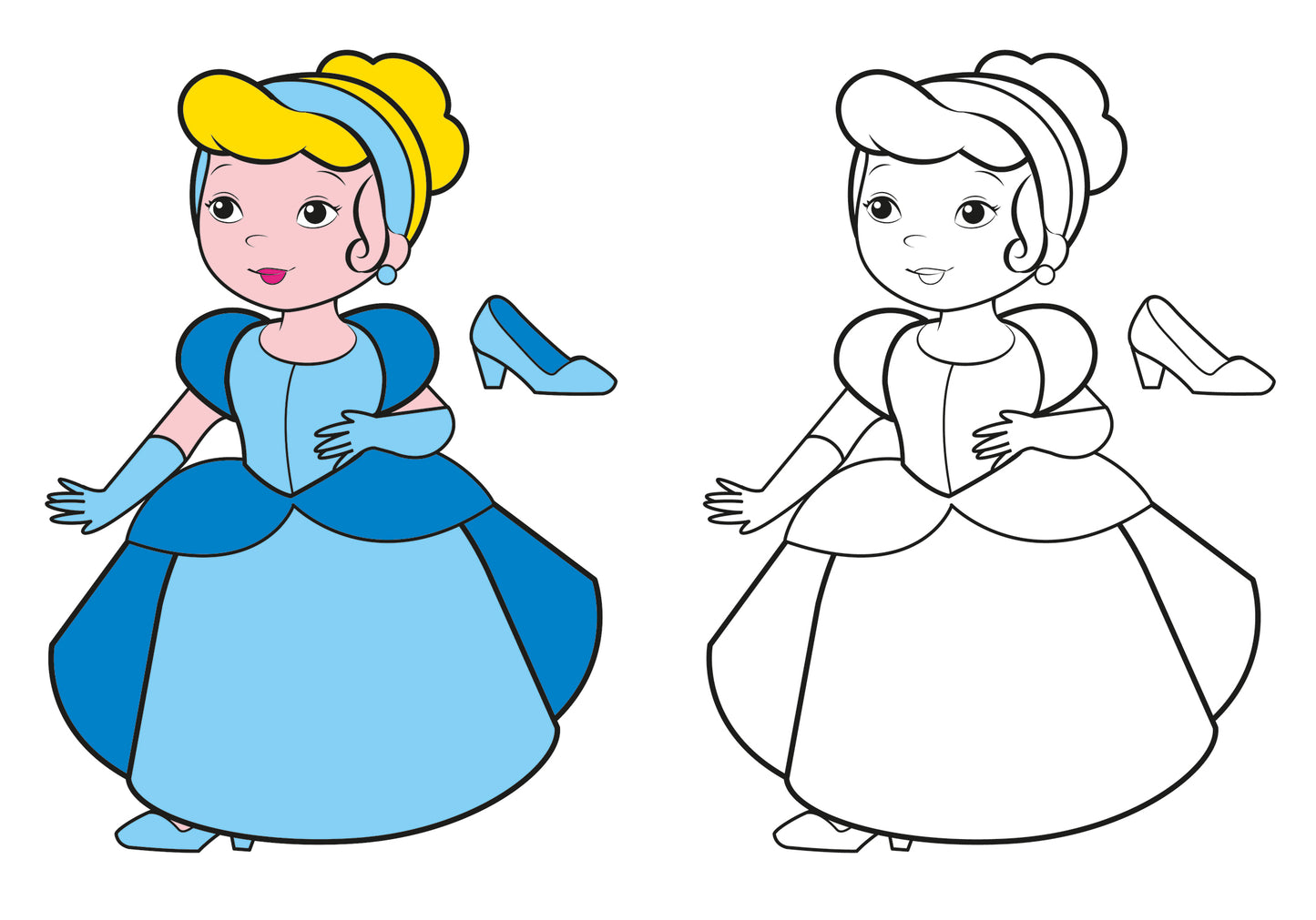 Principesse::Tante simpatiche principesse da colorare