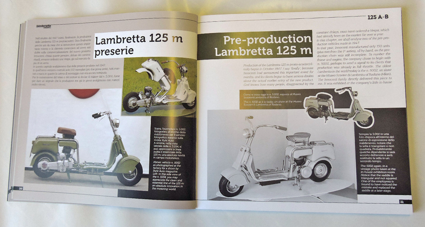 LAMBRETTA 125 A-B::Storia, modelli e documenti/History, models and documents (Ediz. bilingue italiano/inglese )