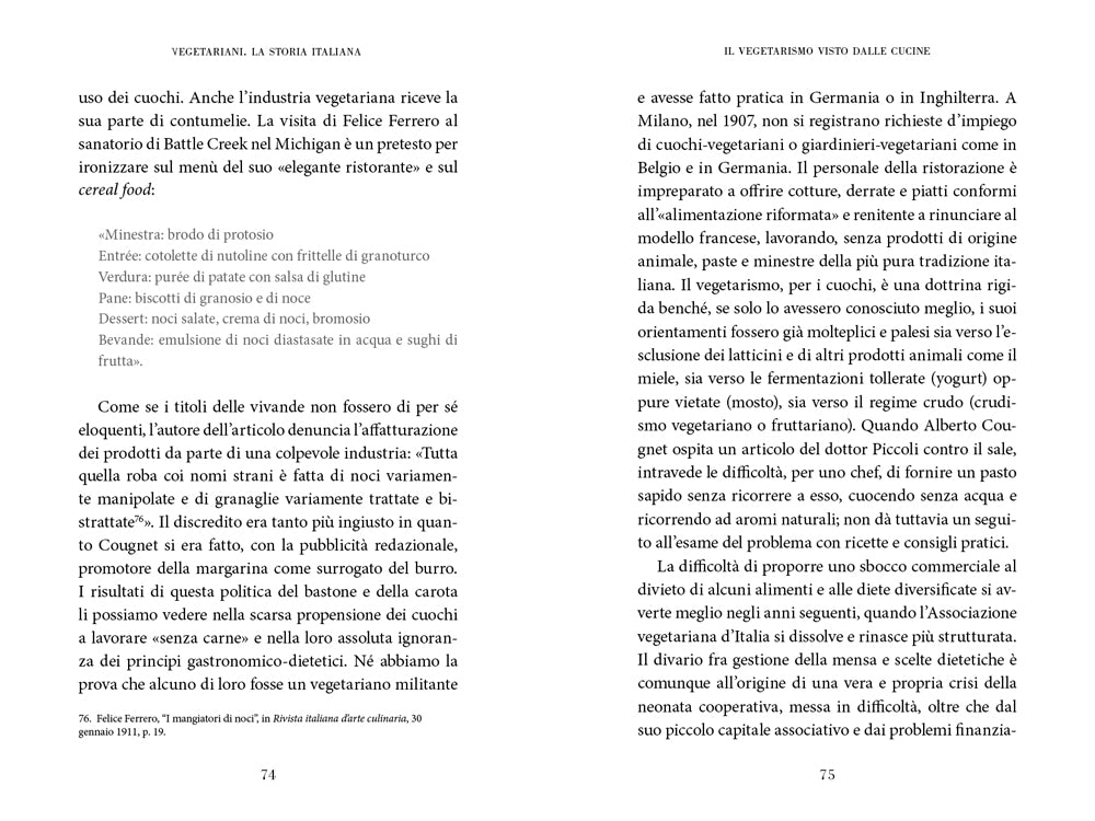 Vegetariani. La storia italiana dal 1900 ai giorni nostri::La storia italiana dal 1900 ai giorni nostri
