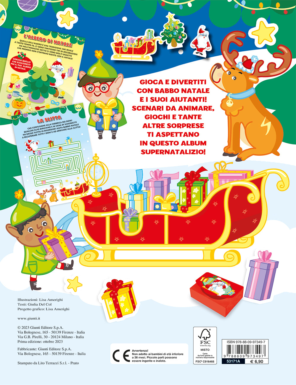 Superalbum di Natale::Stickers, pagine attive, sagome da staccare