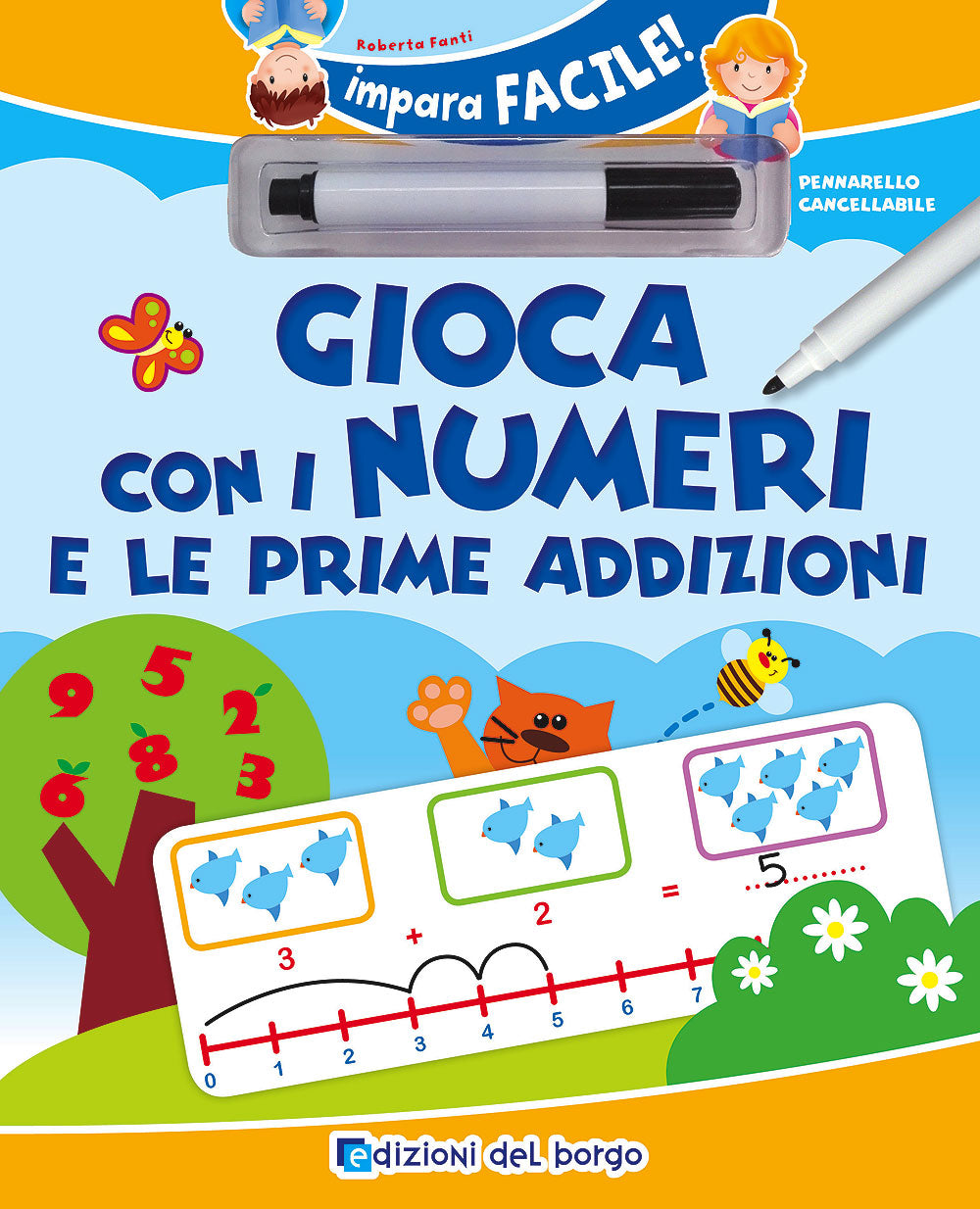 Gioca con i numeri e le prime addizioni::Con pennarello con inchiostro a base d'acqua