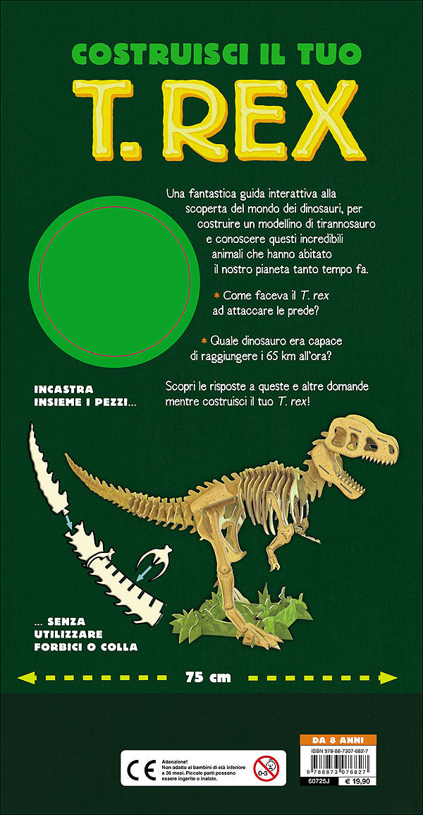 Costruisci il tuo T. rex e scopri il mondo dei dinosauri::Libro + modellino di 49 pezzi