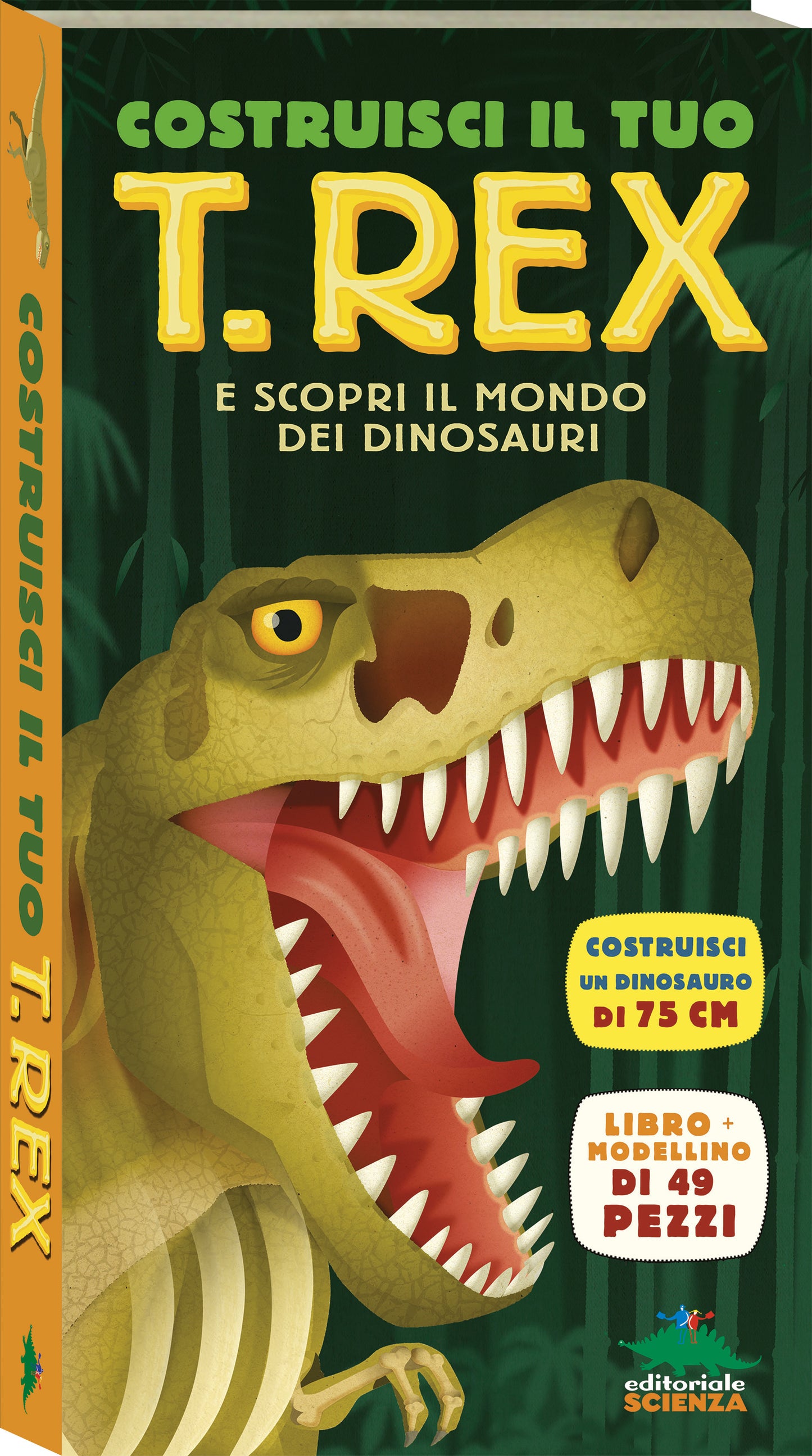 Costruisci il tuo T. rex e scopri il mondo dei dinosauri::Libro + modellino di 49 pezzi