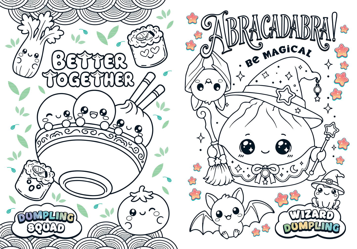 Lucky Dumpling. Cozy coloring
