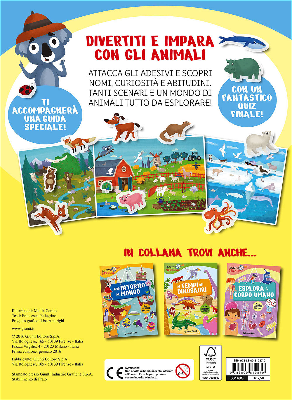 Alla scoperta degli animali::Con tantissimi adesivi!