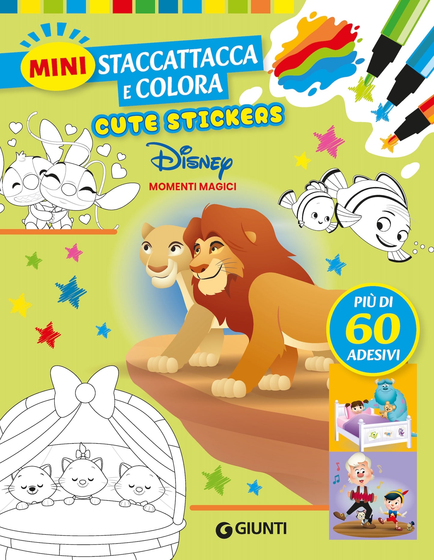 Momenti magici Disney Mini Staccattacca e colora Cute Stickers::Più di 60 adesivi