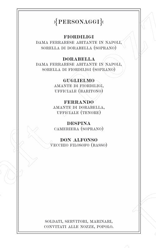 COSI' FAN TUTTE