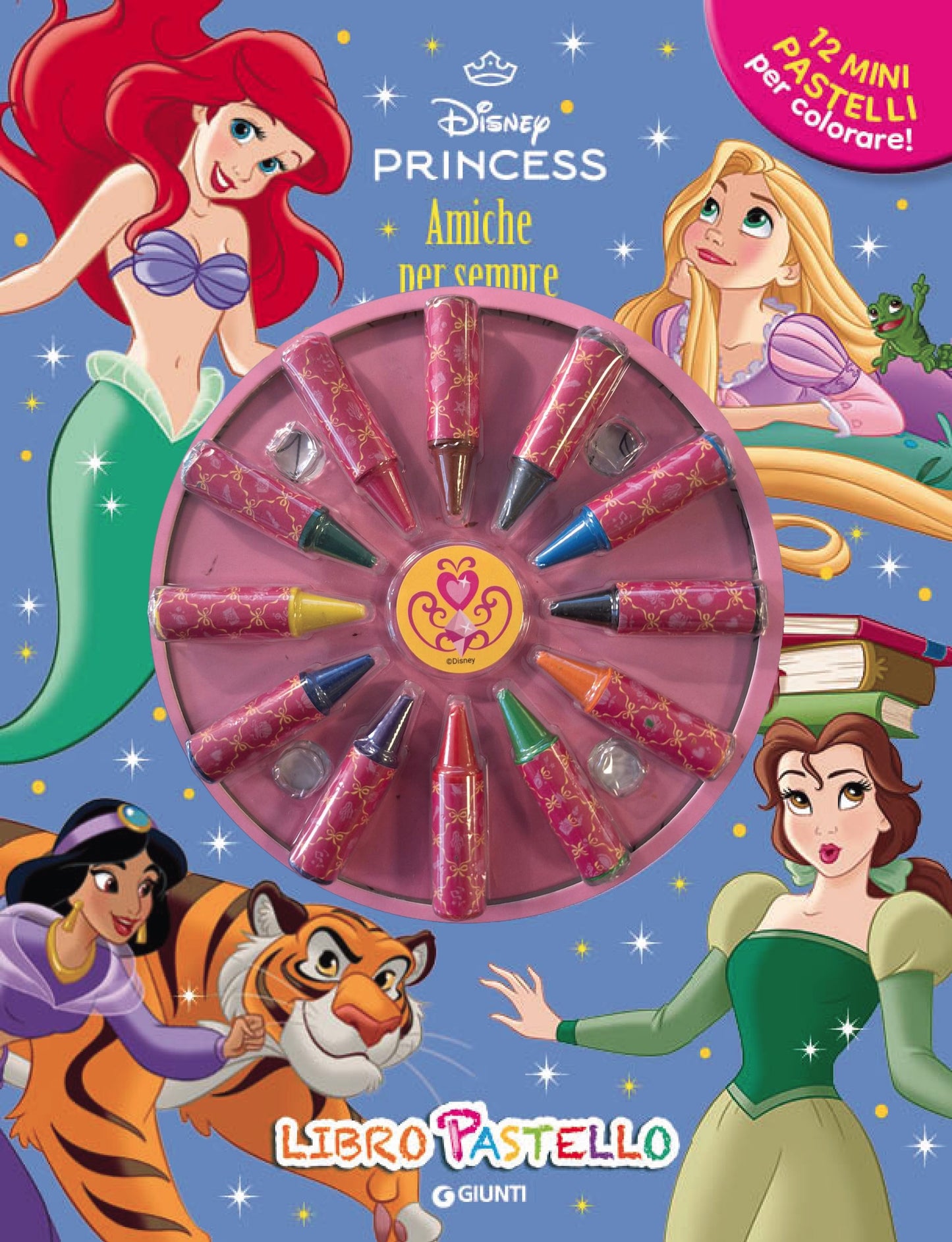 Disney Princess Amiche per sempre Libro Pastello::12 Mini pastelli per colorare!