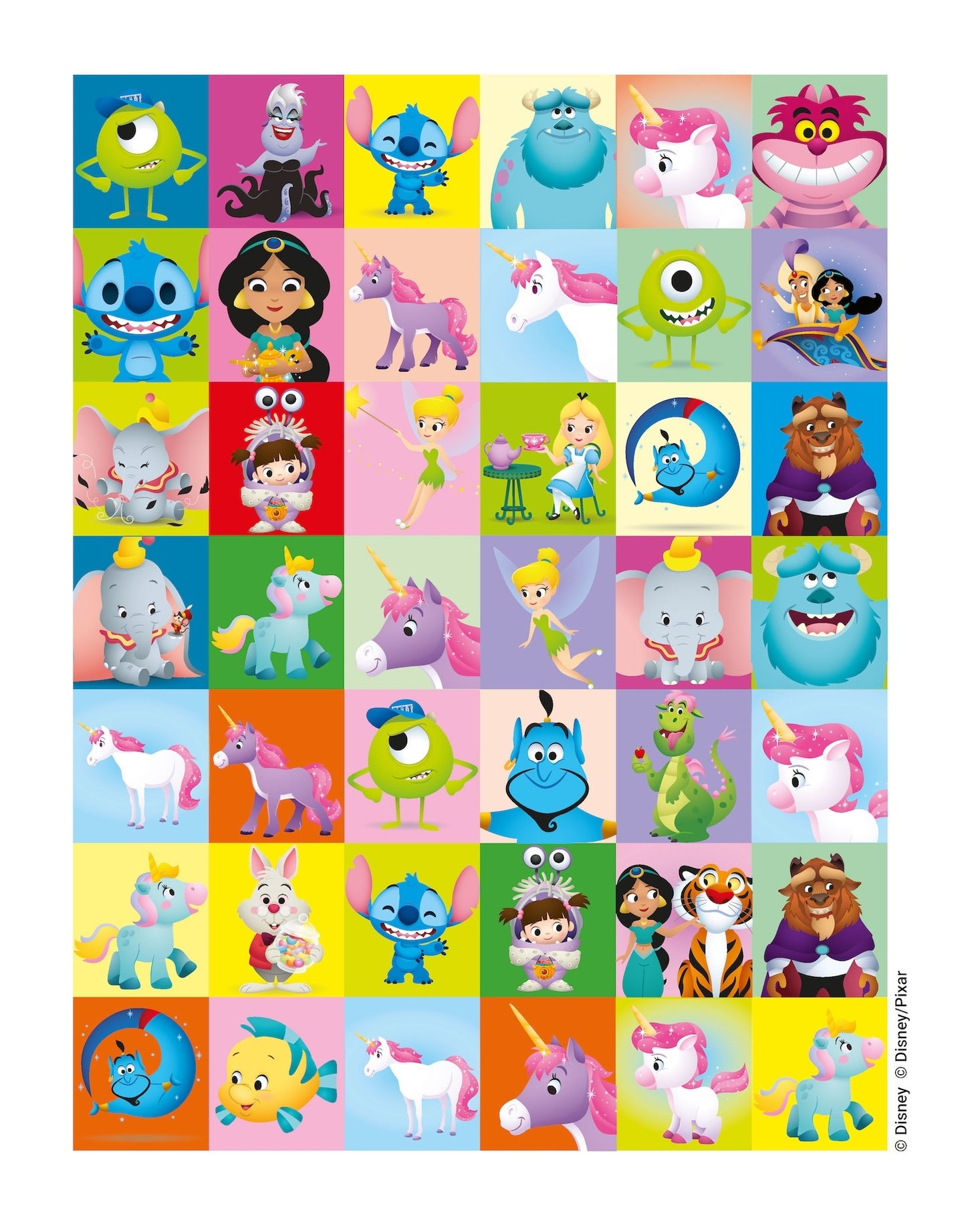 Unicorni e altre creature magiche Disney Mini Staccattacca e colora Cute Stickers::Più di 60 adesivi