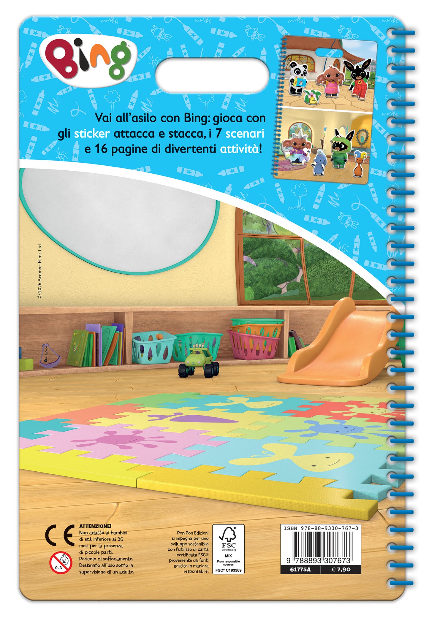 Bing. Puffy sticker. All'asilo con Bing