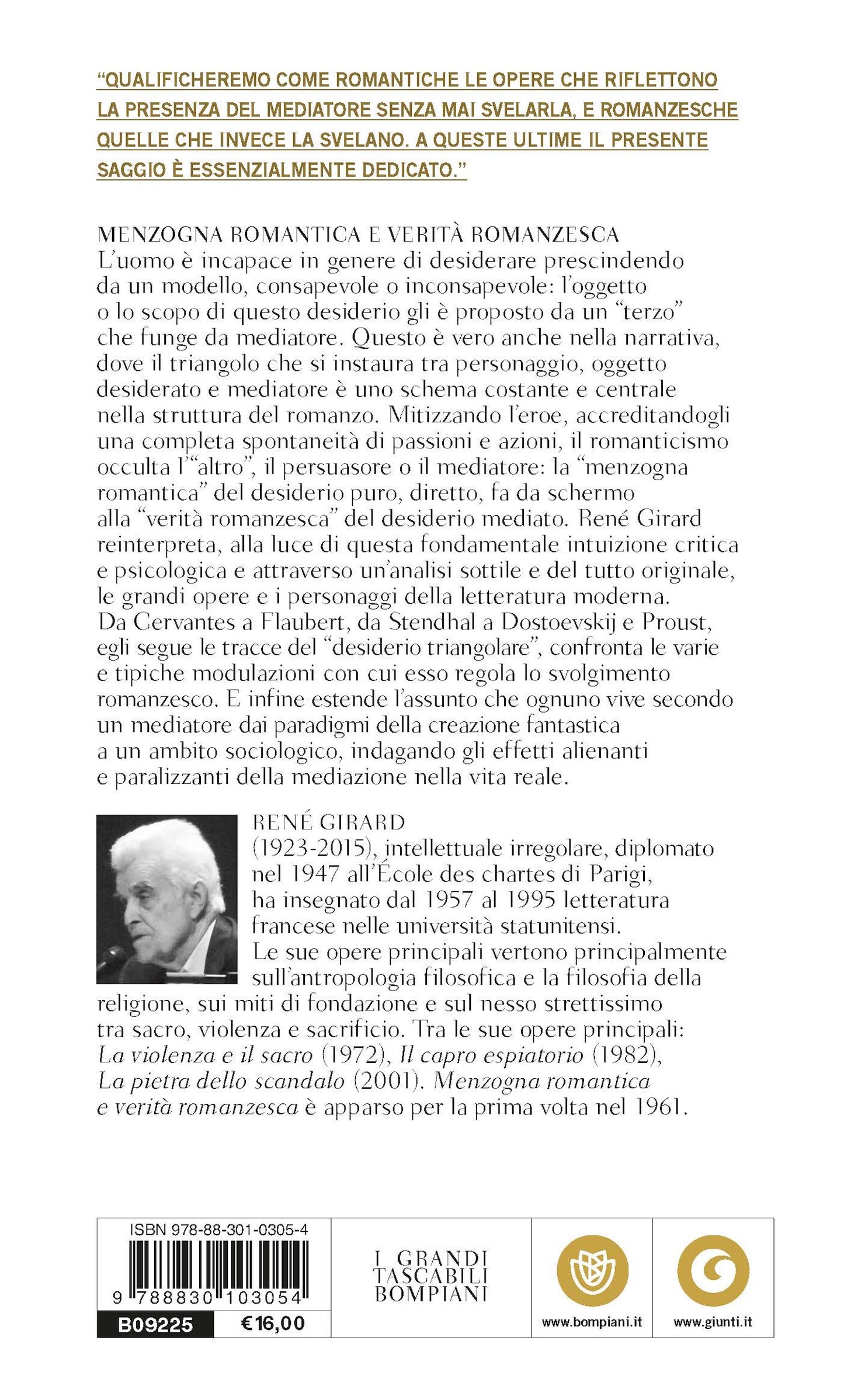 Menzogna romantica e verità romanzesca