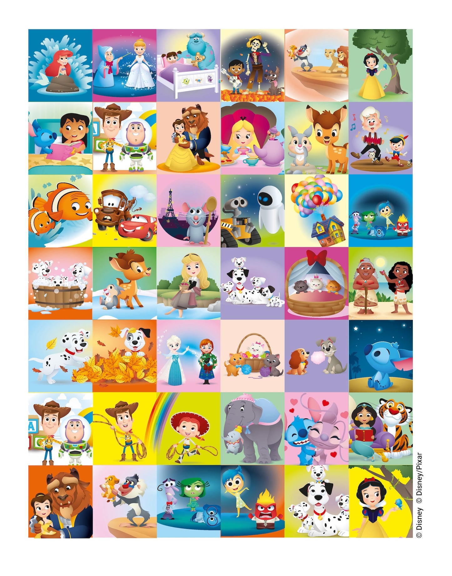 Momenti magici Disney Mini Staccattacca e colora Cute Stickers::Più di 60 adesivi