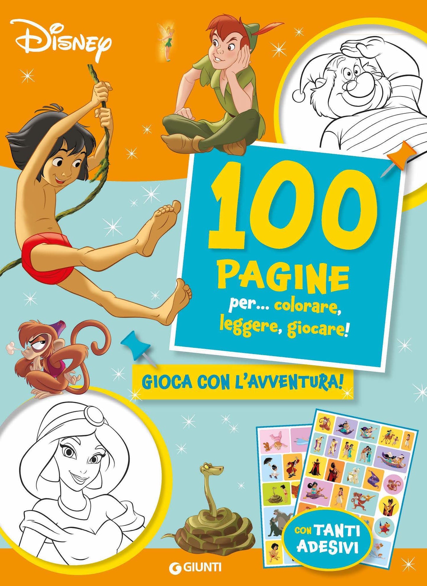 100 Pagine per... colorare, leggere, giocare! Gioca con l'avventura!::con tanti adesivi