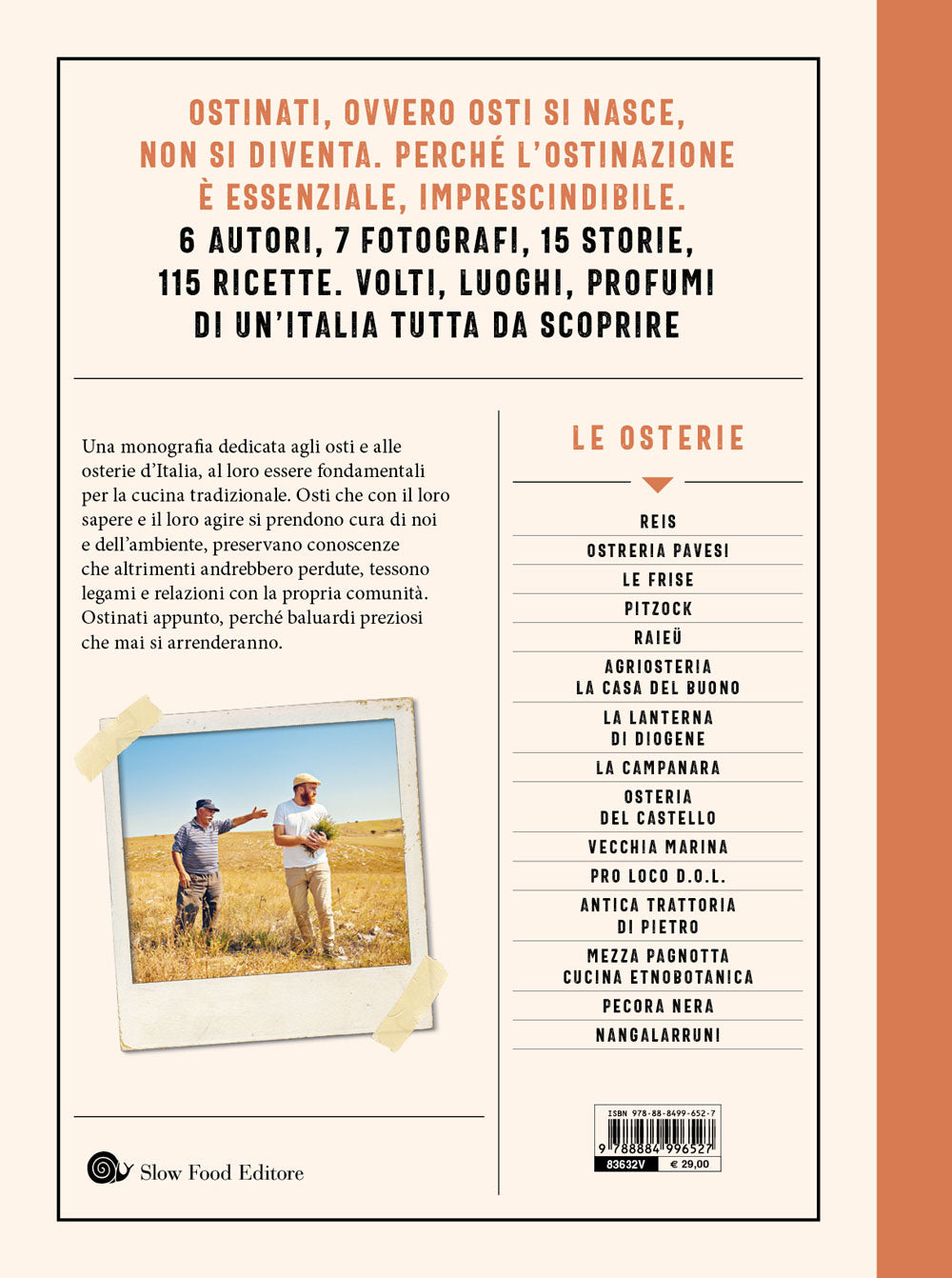 Ostinati. Storie di resilienza e sostenibilità delle osterie d'Italia::Storie di resilienza e sostenibilità delle osterie d'Italia
