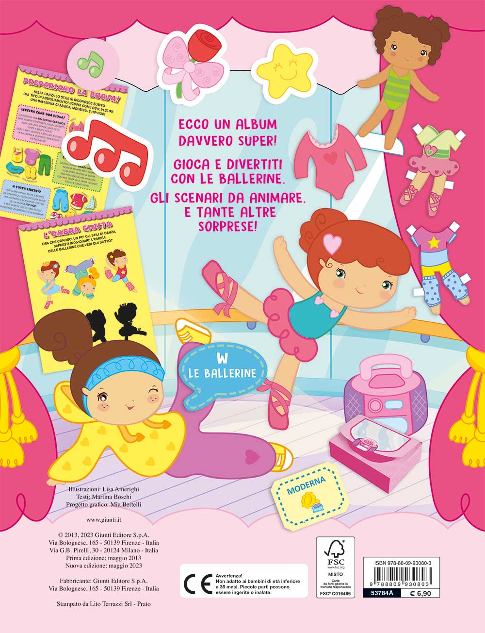 Superalbum delle ballerine::Stickers, pagine attive, sagome da staccare