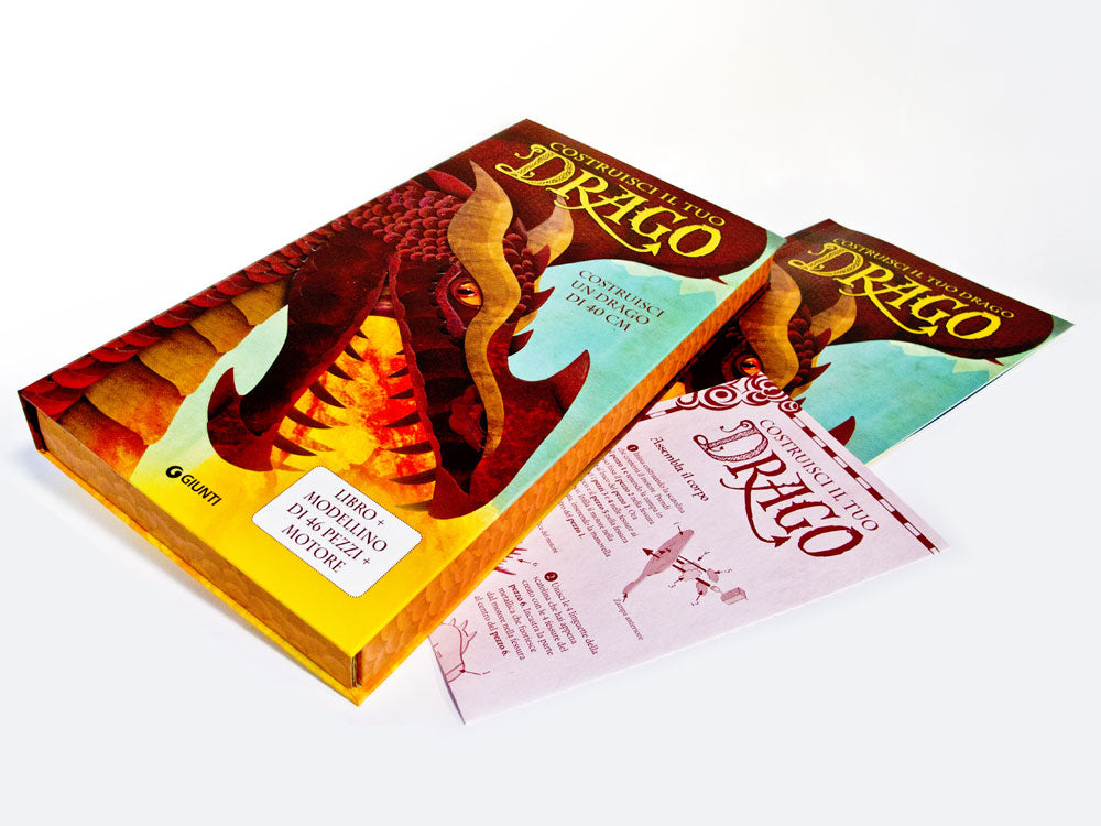 Costruisci il tuo drago::Libro+Modellino di 46 pezzi+motore