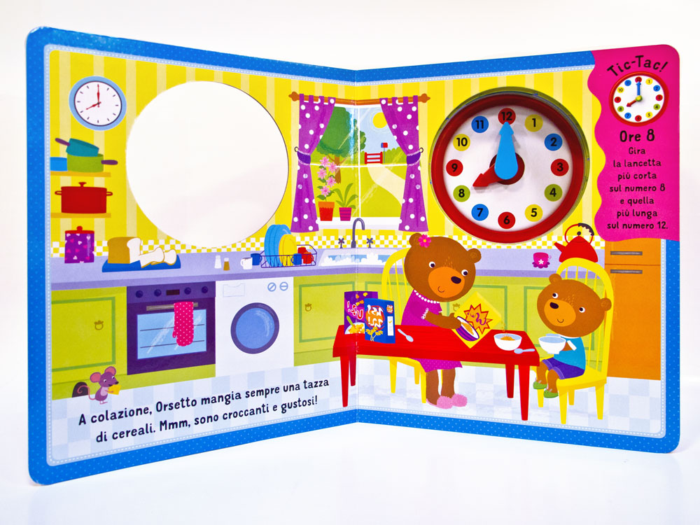 Tic Tac. Libro orologio (con lancette girevoli)::Impariamo a leggere l'ora insieme!