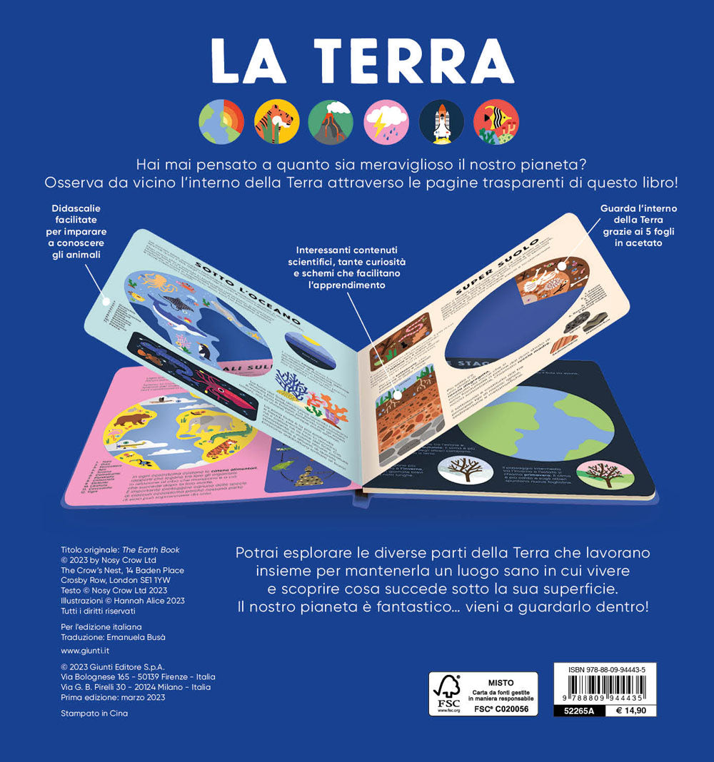 La Terra::Guarda attraverso le pagine trasparenti e scopri il nostro fantastico pianeta!