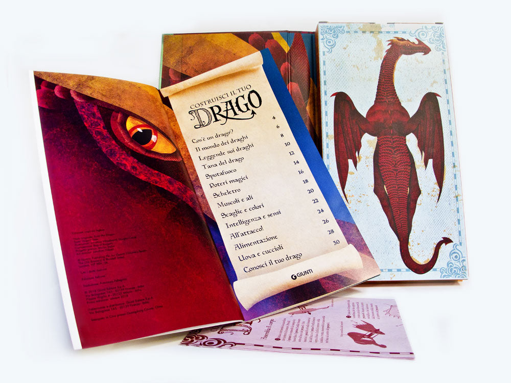 Costruisci il tuo drago::Libro+Modellino di 46 pezzi+motore