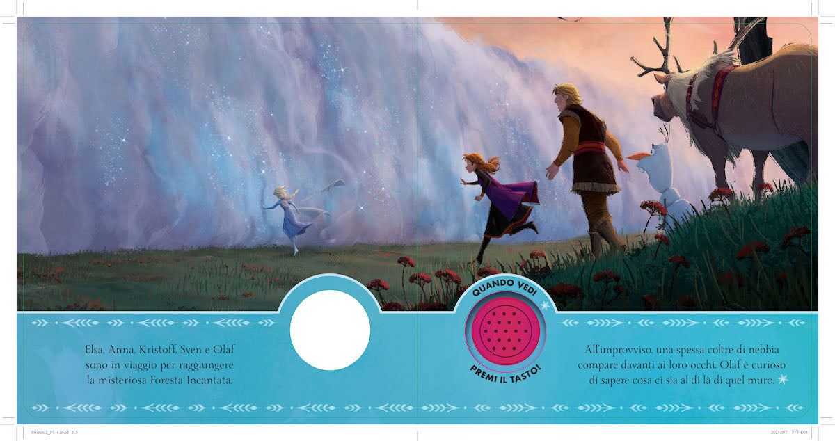 Disney Frozen 2 Premi e ascolta - Una storia da leggere con 4 suoni!::Premi il tasto e ascolta! Con 4 suoni diversi!