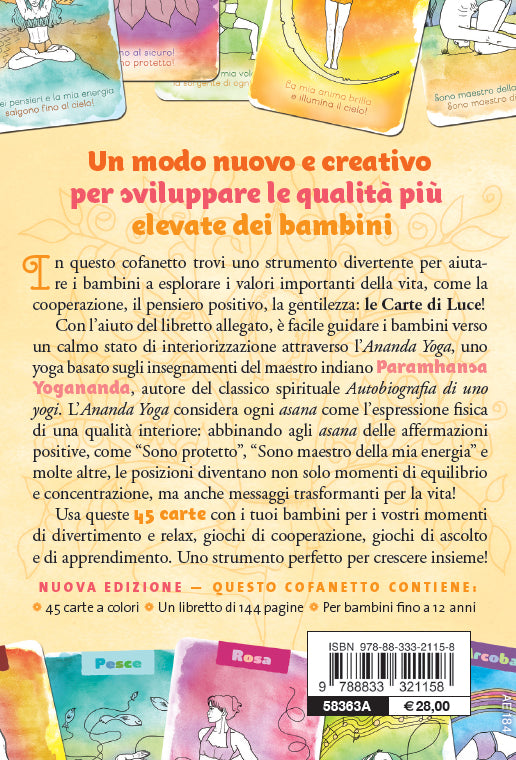 Il piccolo Yogi::Yoga per bambini felici - Libro + 45 carte interattive