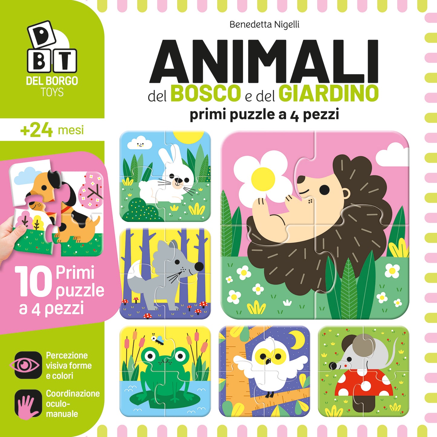 Animali del bosco e del giardino::Primi puzzle a 4 pezzi