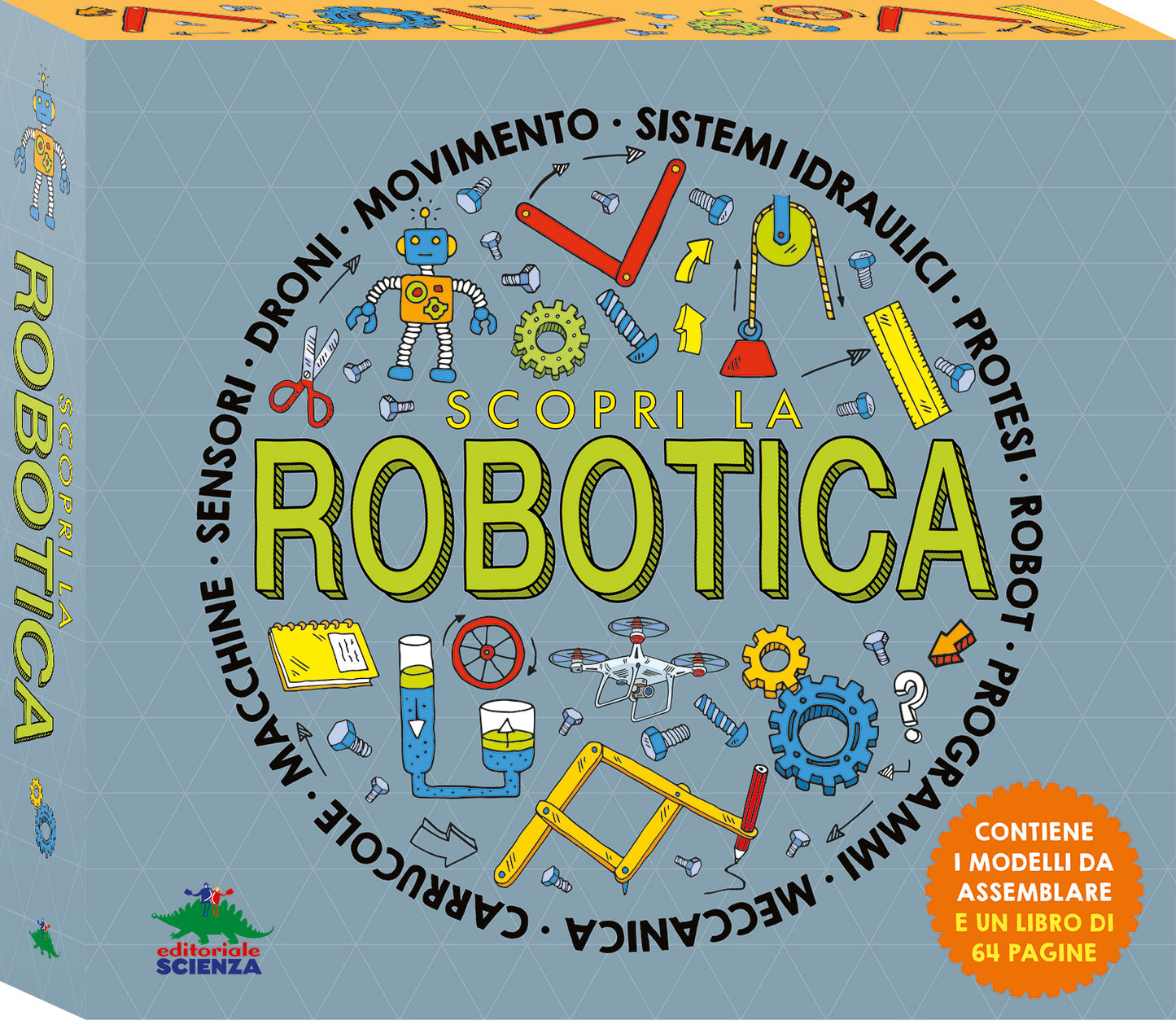 Scopri la robotica::Contiene i modelli da assemblare e un libro di 64 pagine