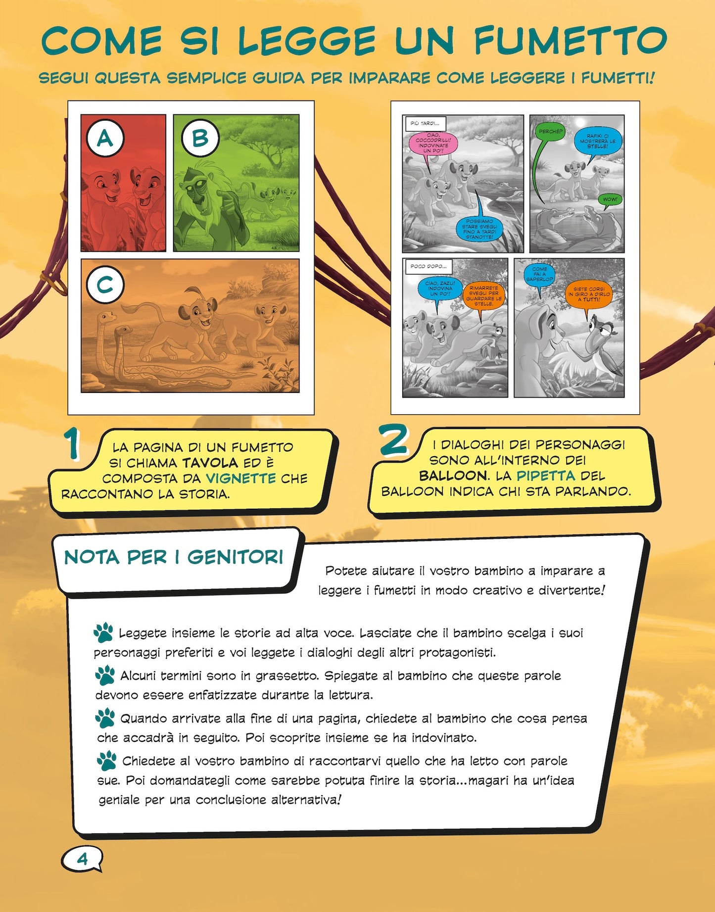 Re Leone Prime letture a fumetti!::Impara a leggere con le storie a fumetti!
