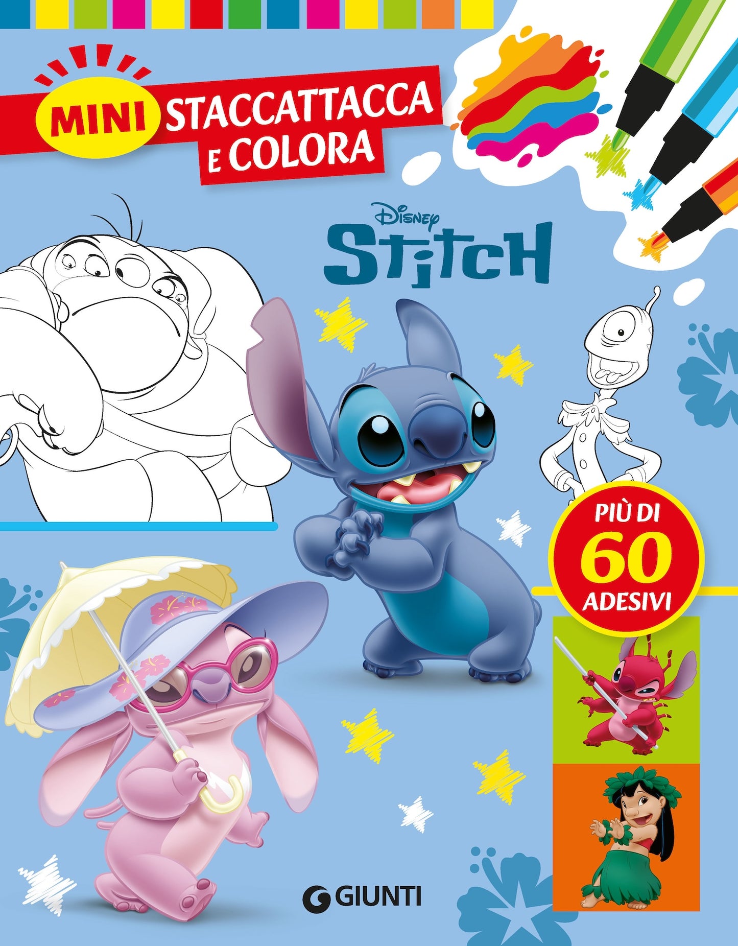 Stitch Mini Staccattacca e colora::Più di 60 adesivi