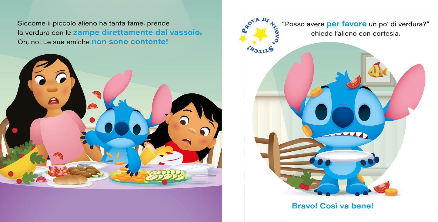 Libro Poti Puff Stitch - Come si usa la forchetta::Schiaccia il nasino di Stitch