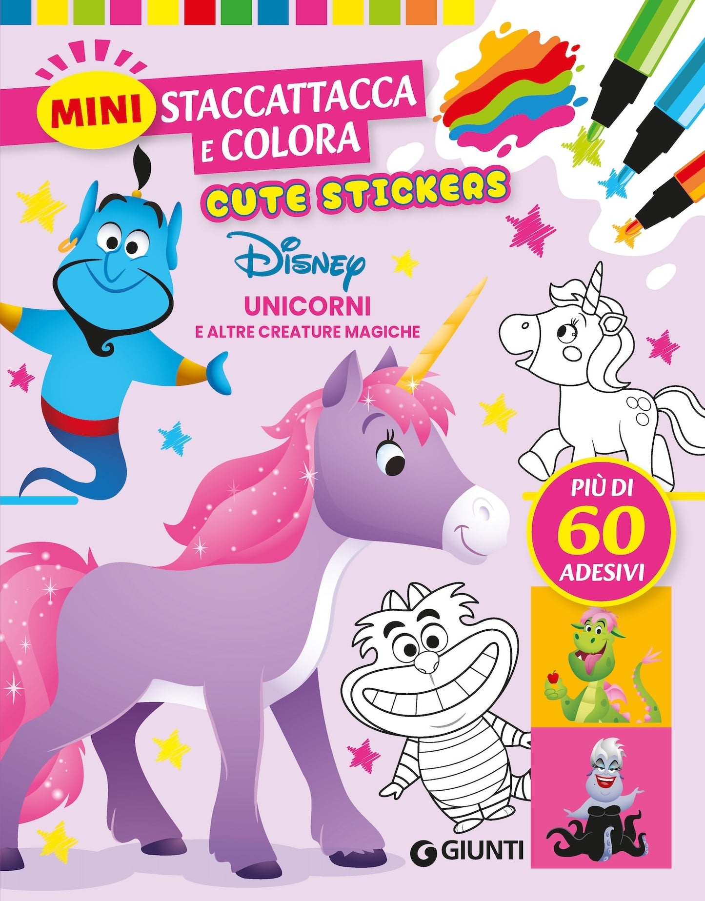 Unicorni e altre creature magiche Disney Mini Staccattacca e colora Cute Stickers::Più di 60 adesivi