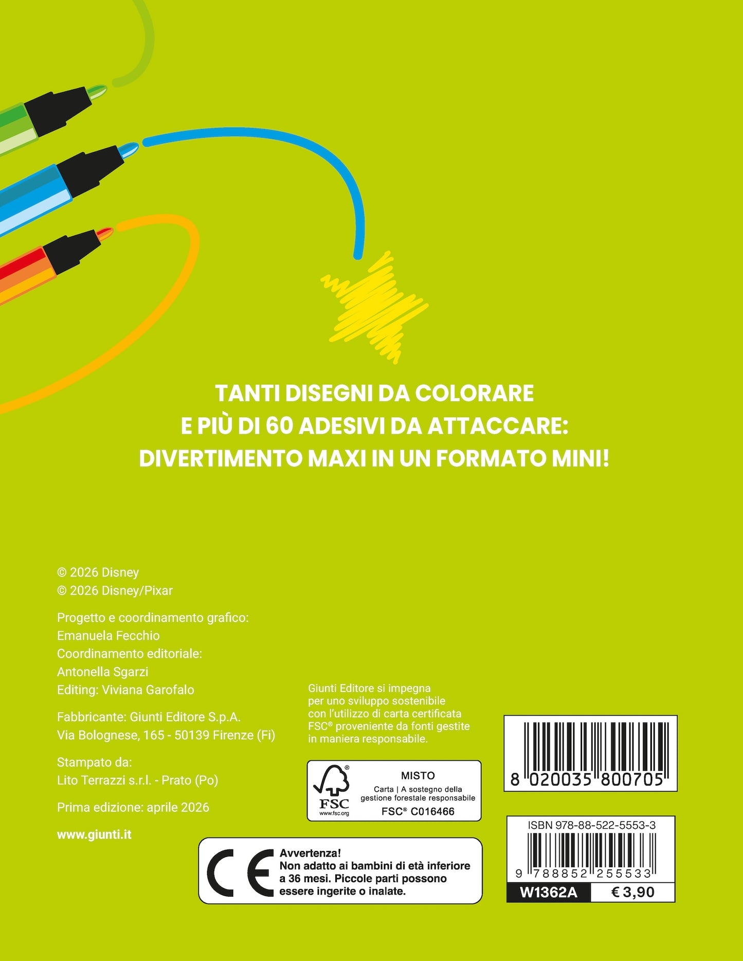 Momenti magici Disney Mini Staccattacca e colora Cute Stickers::Più di 60 adesivi