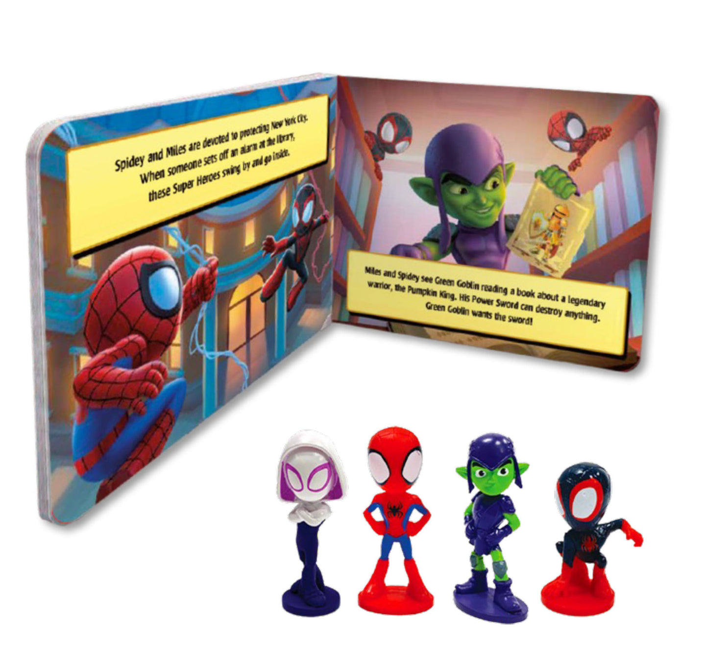 Baby Box Spidey e i suoi fantastici amici::con 4 personaggi Marvel 3d e un libro