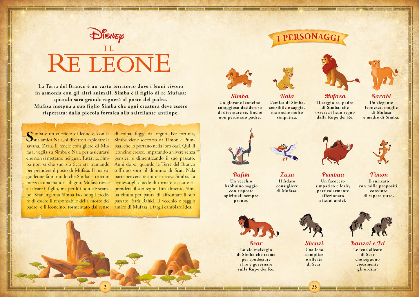 Il Re Leone Mappe in puzzle Leggi&Gioca::Dove vivono Il Re Leone e altri amici animali