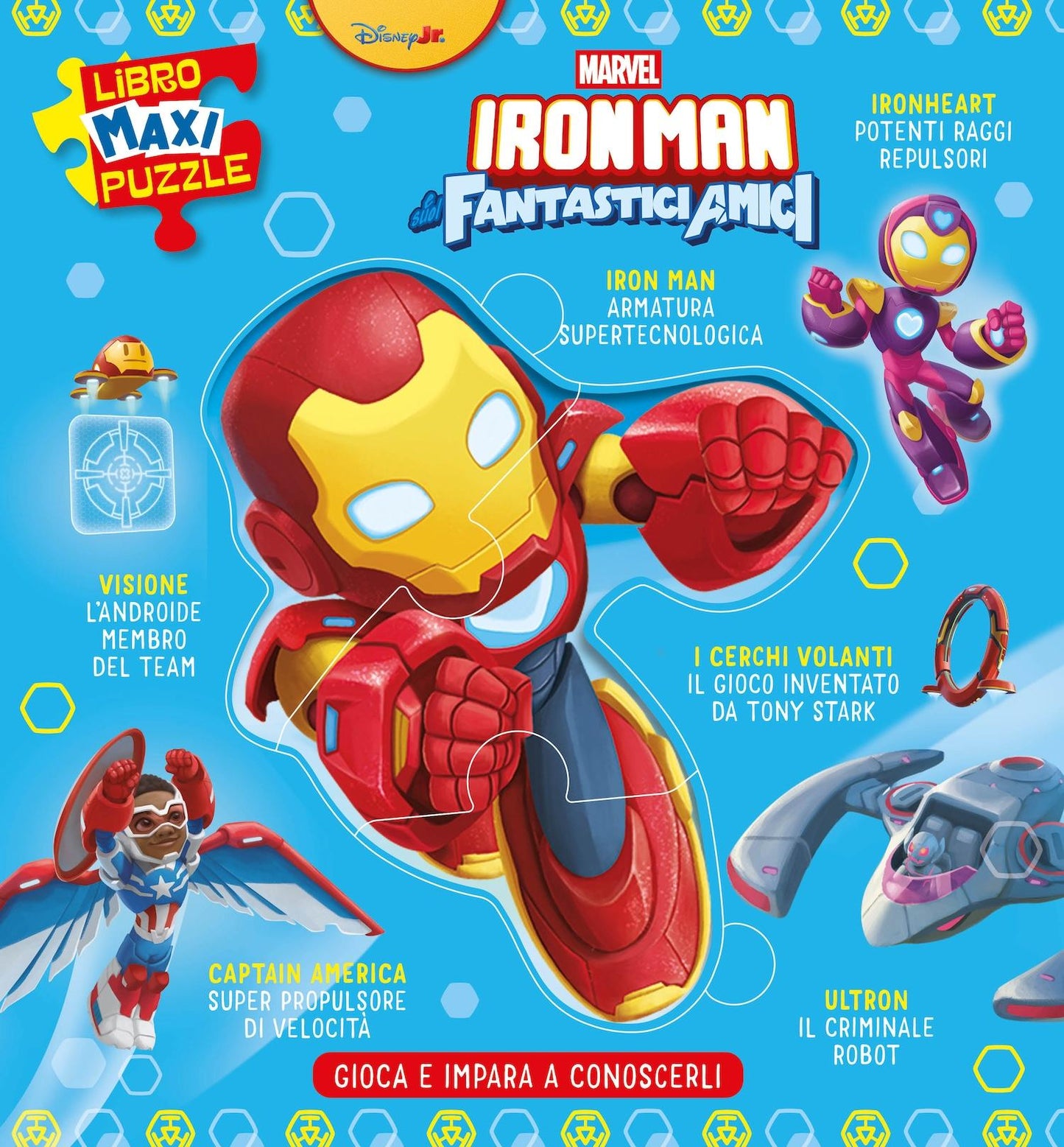 Iron Man Libro Maxi Puzzle::Gioca e impara a conoscerli