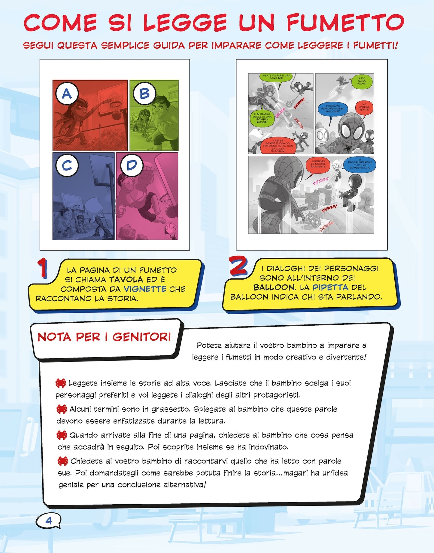 Spidey Prime letture a fumetti!::Impara a leggere con le storie a fumetti!