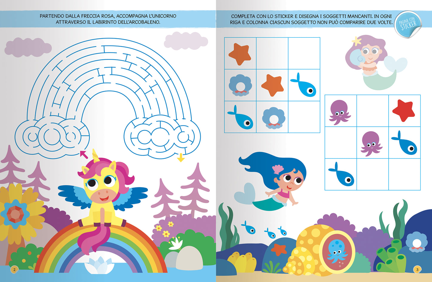 Mondi Magici::Giochi, attività divertenti e tanti sticker scintillanti