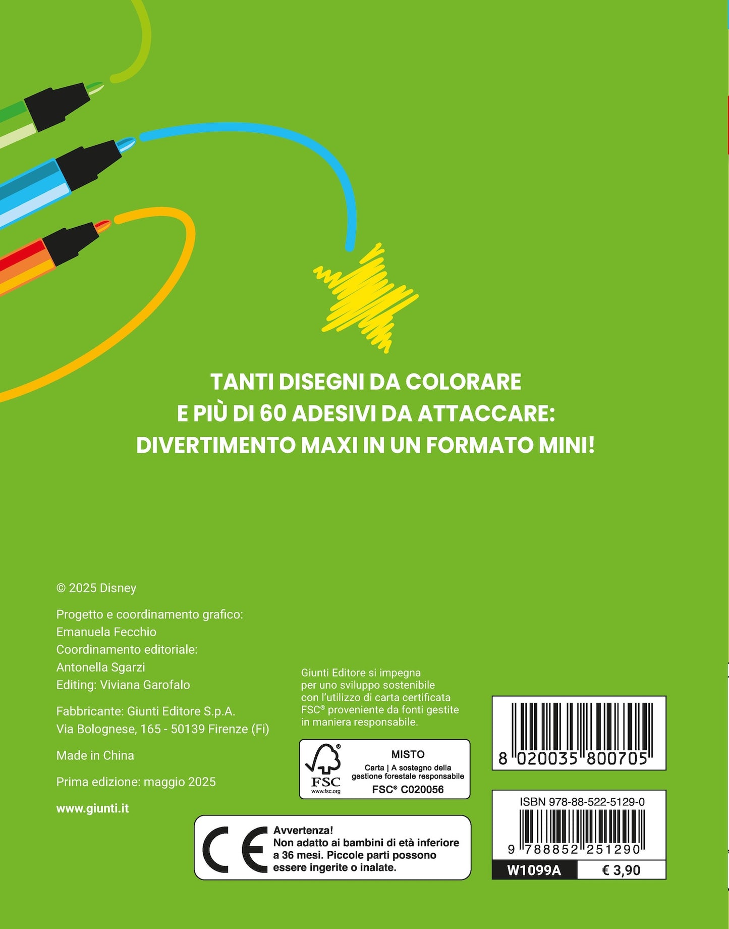 Mini Staccattacca e colora Disney Animals::Più di 60 adesivi