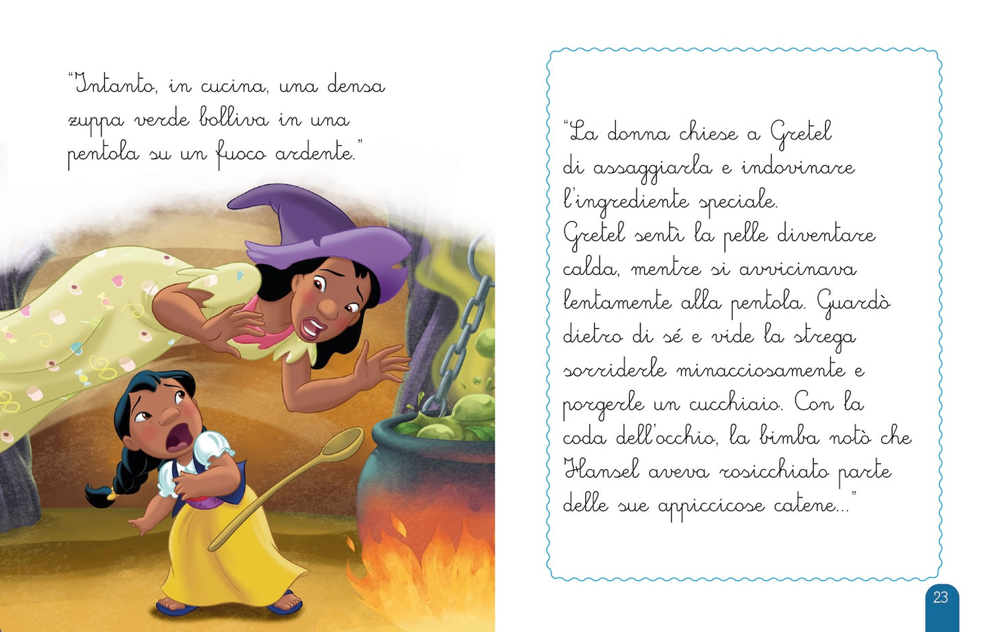 Lilo&Stitch Leggo in corsivo La strega delle caramelle::Per primi lettori