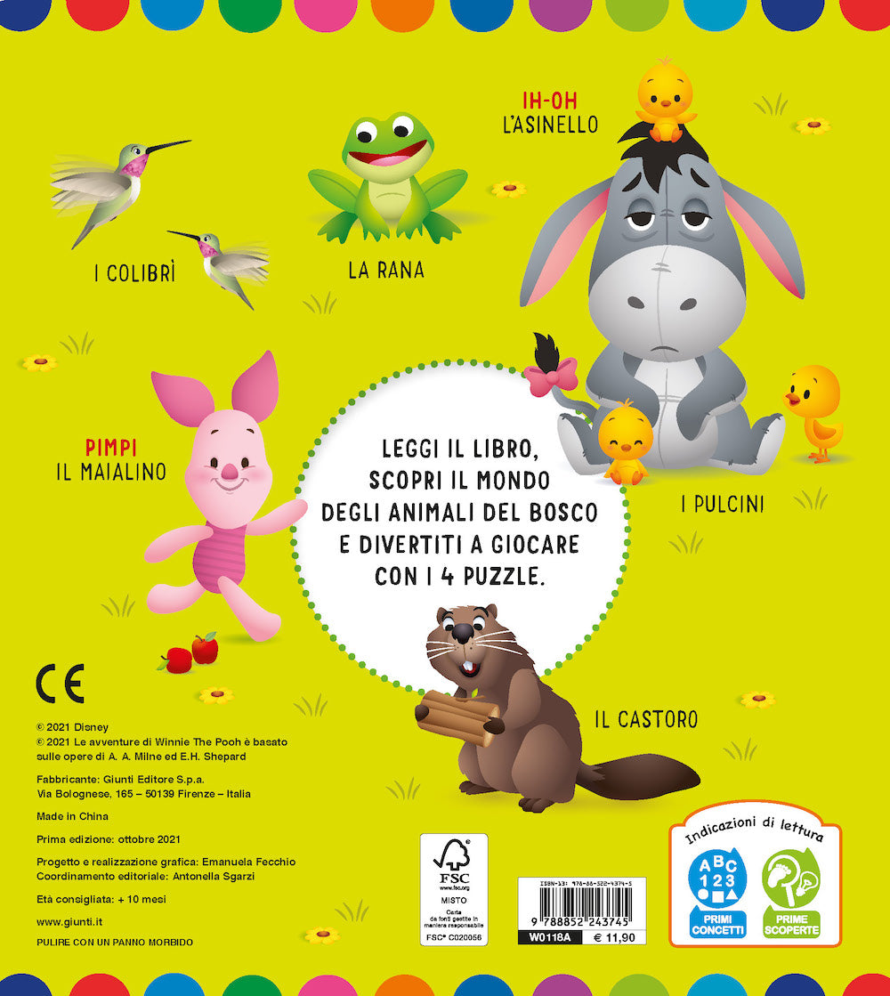 Libro Maxi Puzzle Animali del bosco::Gioca e conosci i loro mondi