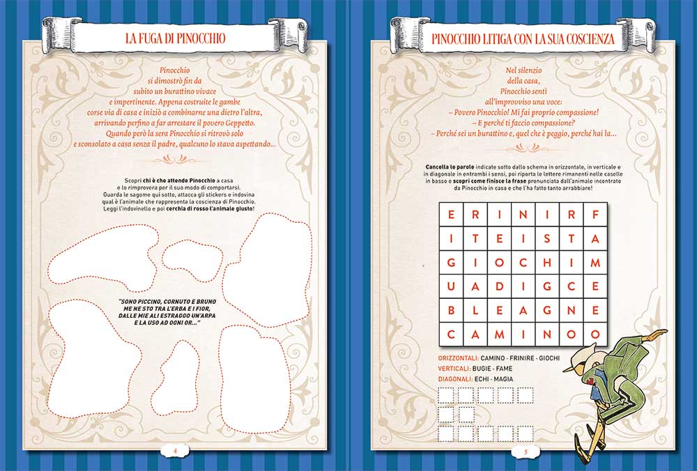 Pinocchio Activity::Con stickers