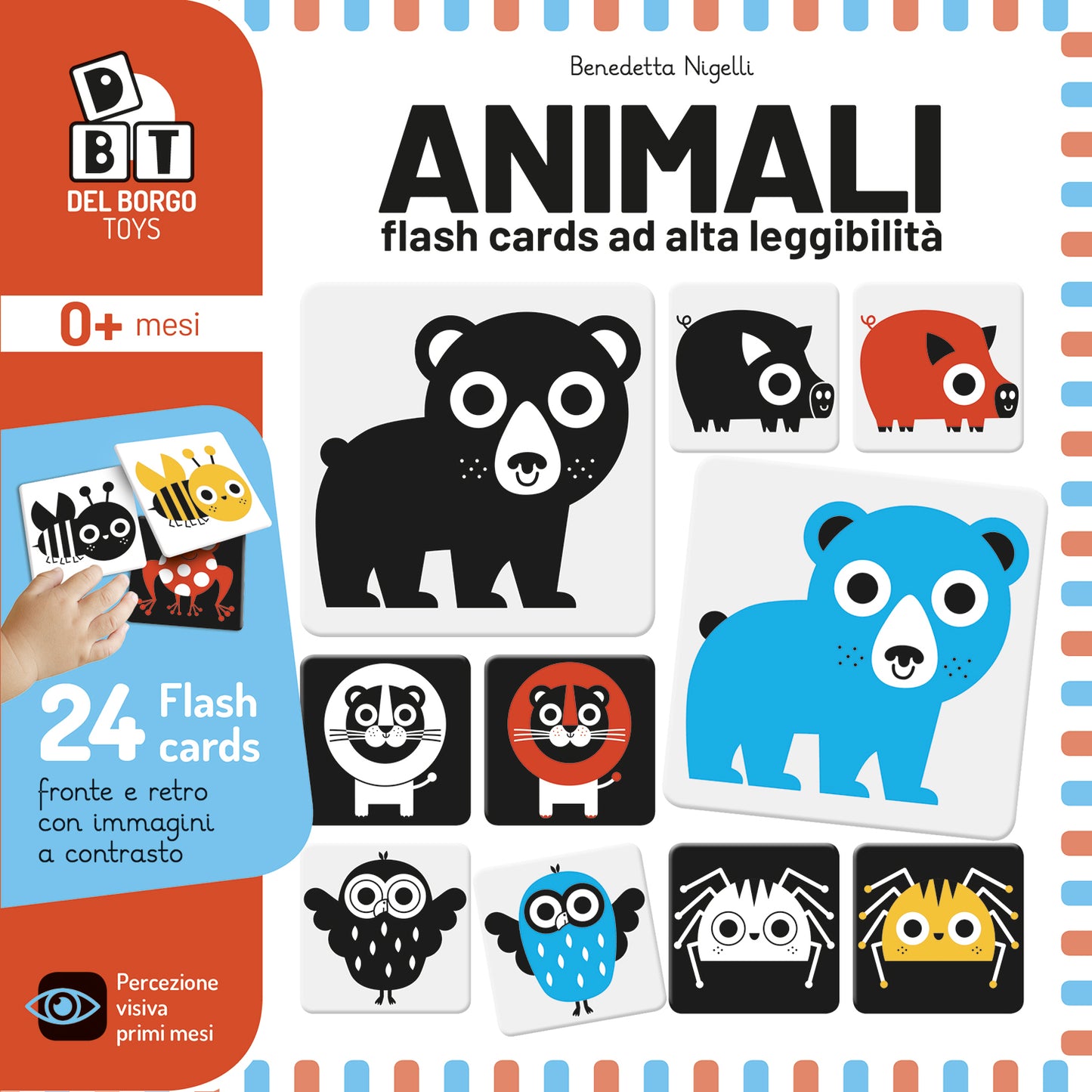 Animali::flash cards ad alta leggibilità
