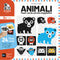 Animali::flash cards ad alta leggibilità