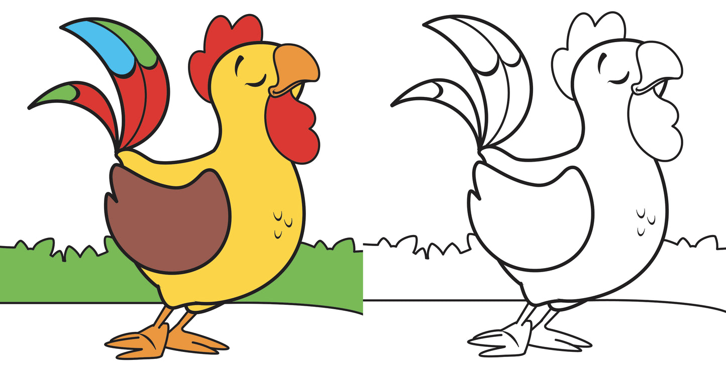 Fattoria::Tanti simpatici animali tutti da colorare