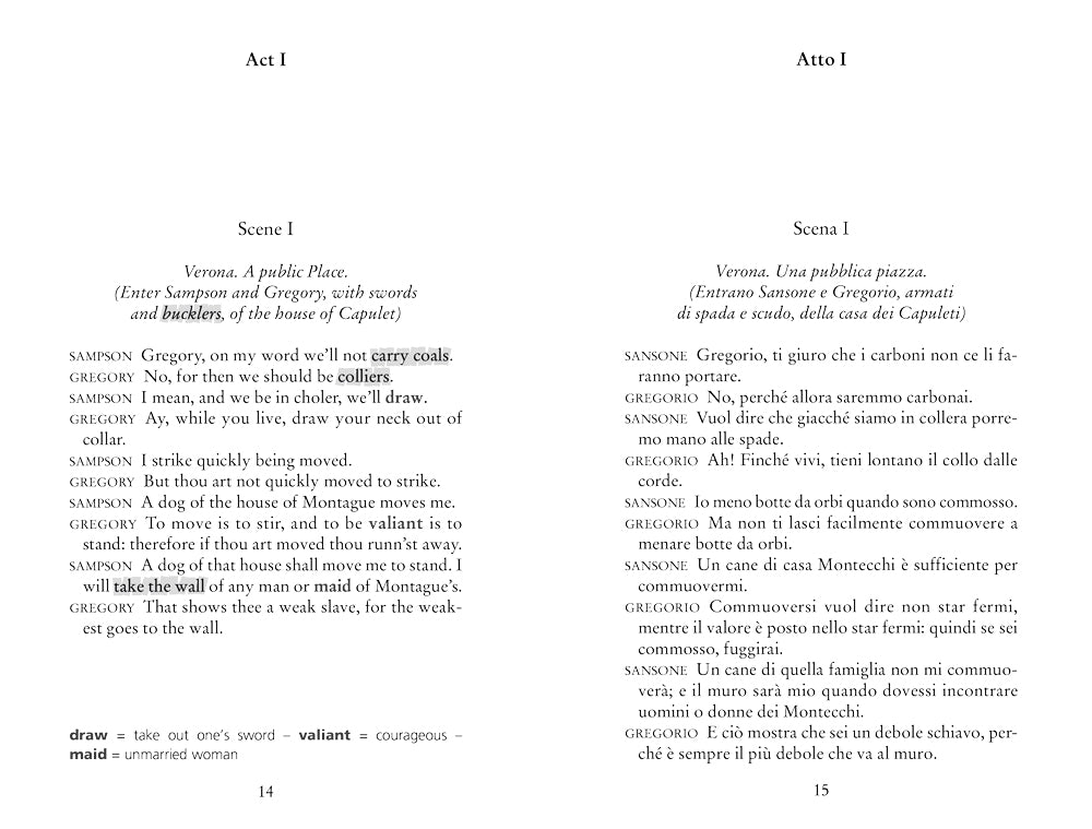 Romeo and Juliet::con testo italiano a fronte e note linguistiche