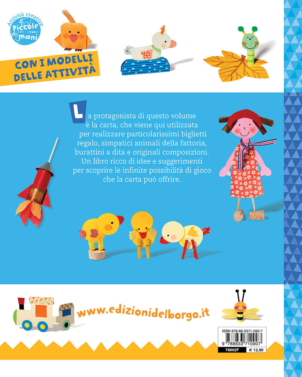 Cose di carta per bambini::Biglietti originali - Animali della fattoria - Burattini a dita - Lavoretti con la carta