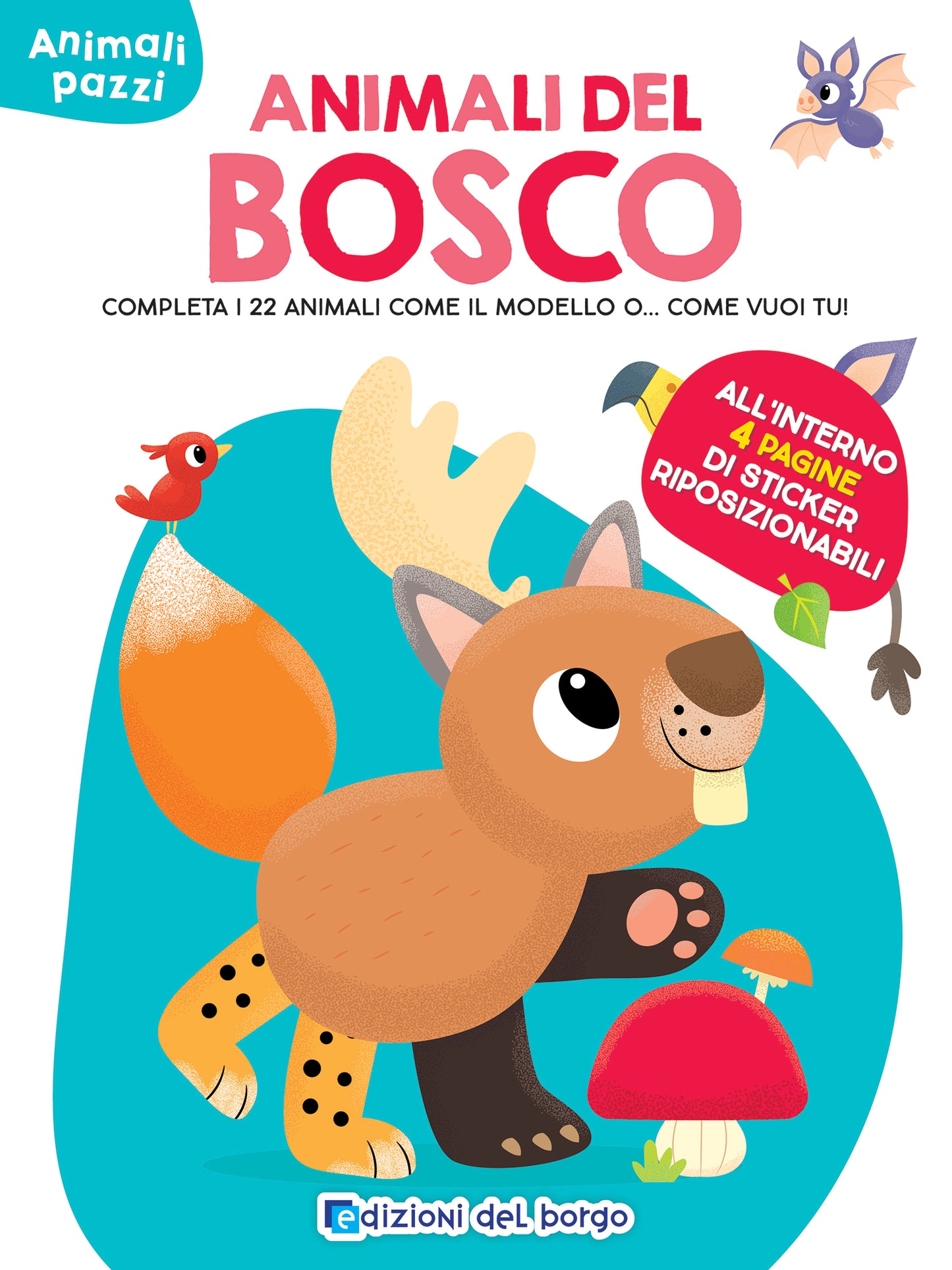 Animali del bosco::Completa i 22 animali come il modello o... come vuoi tu!