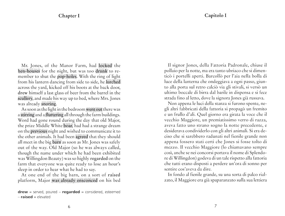 Animal Farm::con testo italiano a fronte e note linguistiche