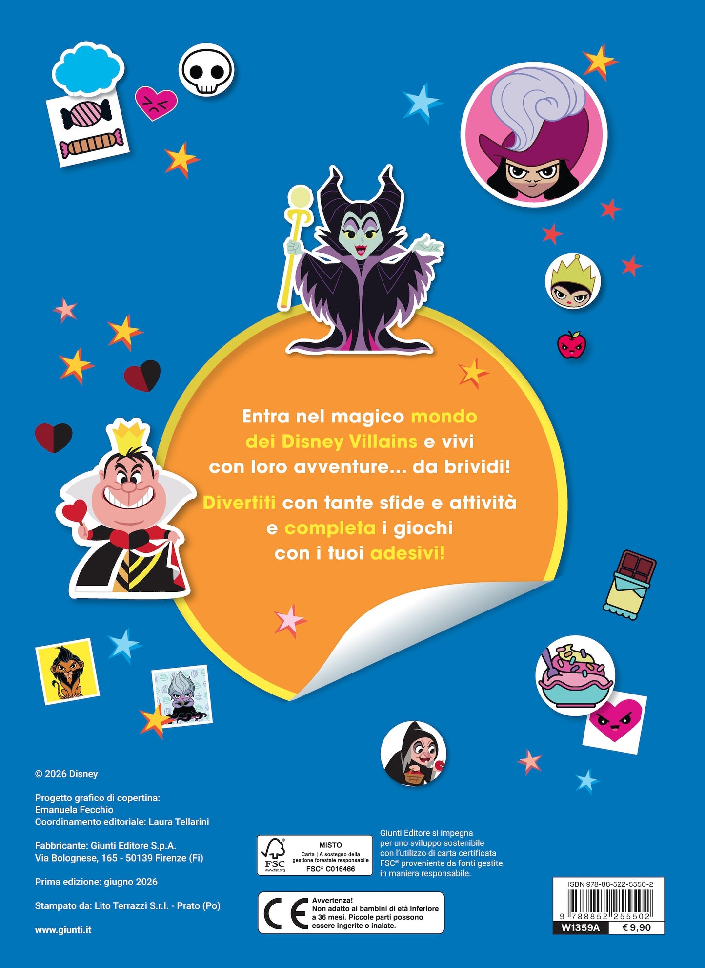 Disney Villains 500 Sticker::Tante attività con personaggi da... brividi